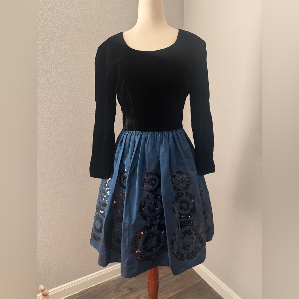 80’s Velvet Vintage Party Dress